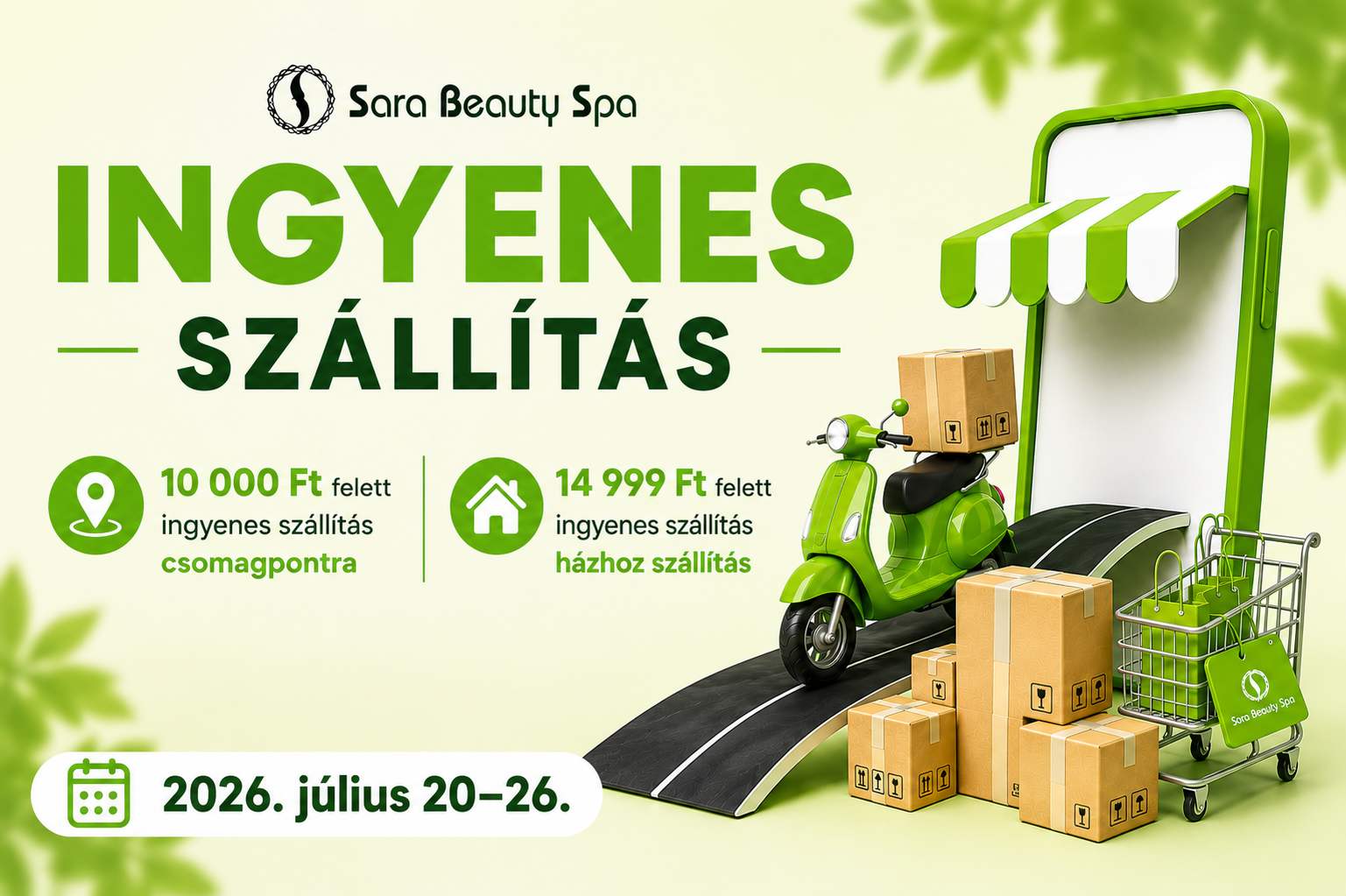 Ingyenes szállítás egy héten át!